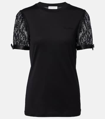 Lace-trimmed cotton jersey T-shirt | Nina Ricci