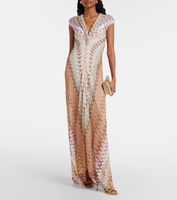 Lamé maxi dress | Missoni