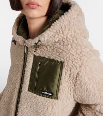 Daunenjacke aus Teddyfleece | Miu Miu