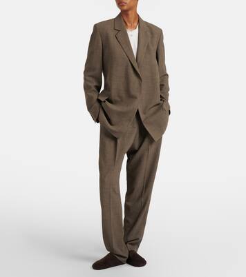 Gianni wool straight pants | The Row