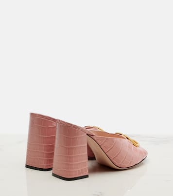 VLogo croc-effect leather mules | Valentino Garavani