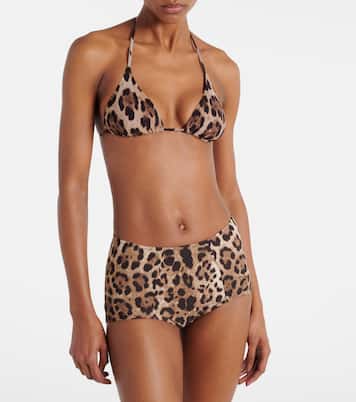 Slip bikini con stampa leopardata | Dolce&Gabbana
