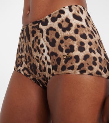 Slip bikini con stampa leopardata | Dolce&Gabbana