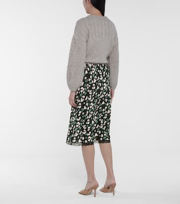 Moanna leopard-print midi skirt | Velvet