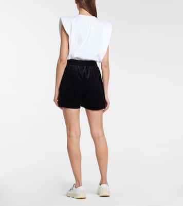 High-Rise Shorts aus Samt | Norma Kamali