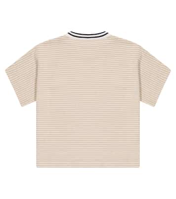 T-shirt a righe in maglia di misto cotone | Brunello Cucinelli Kids