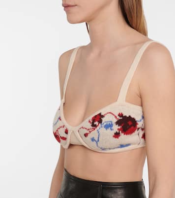 Bralette Eda in cashmere con intarsi | Khaite