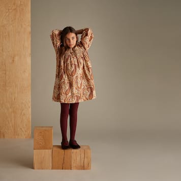 Vestido Tamsin de algodón print paisley | Bonpoint