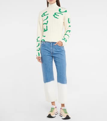 x Ed Curtis jersey en mezcla de lana estampado | Stella McCartney