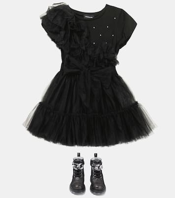 Verziertes Kleid aus Tüll | Monnalisa