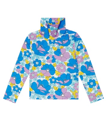 Randy floral cotton jersey turtleneck top | Morley