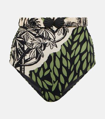 High-rise printed bikini bottoms | Johanna Ortiz