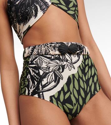 High-rise printed bikini bottoms | Johanna Ortiz