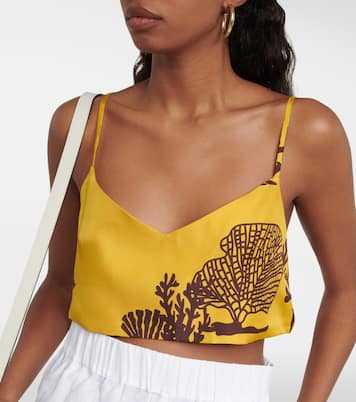 Ezra silk crop top | Asceno