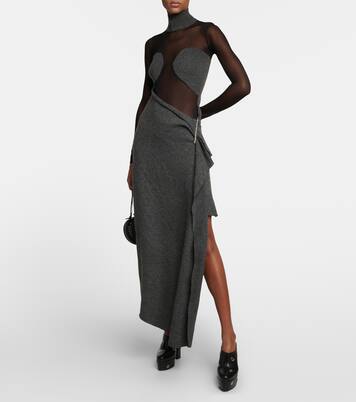 Mules à plateau en cuir à ornements | Alaïa
