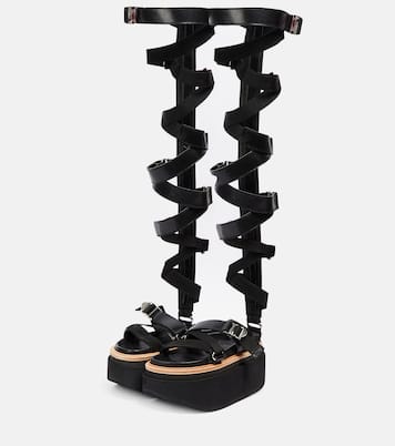 Lace-up leather sandals | Sacai