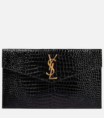 Pochette Uptown en cuir verni | Saint Laurent