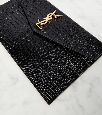 Pochette Uptown en cuir verni | Saint Laurent