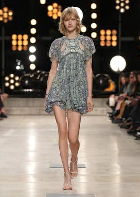 Vestido corto Odile de seda estampado | Isabel Marant