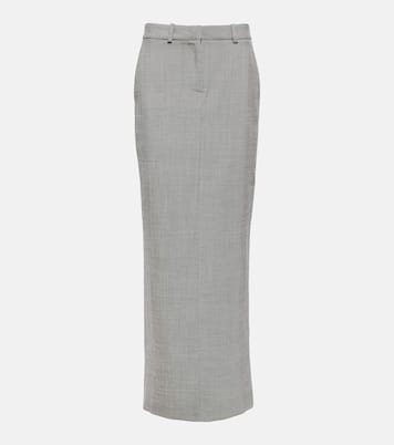 Checked wool maxi skirt | Alessandra Rich