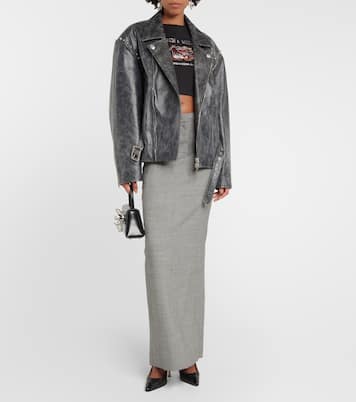 Checked wool maxi skirt | Alessandra Rich