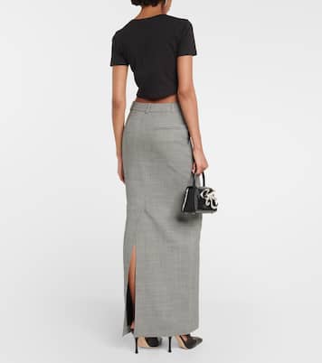 Checked wool maxi skirt | Alessandra Rich