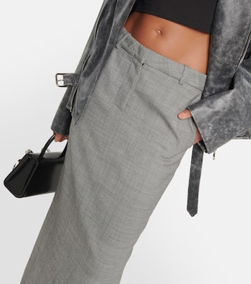 Checked wool maxi skirt | Alessandra Rich