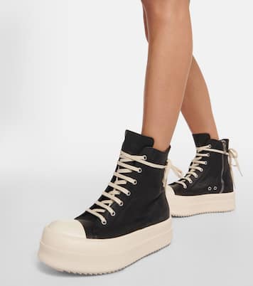 High-Top Sneakers Bumper aus Leder | Rick Owens