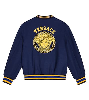Giacca varsity La Medusa in misto lana | Versace Kids