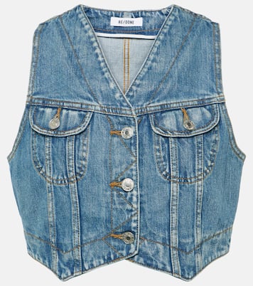 Cropped denim vest | Re/Done