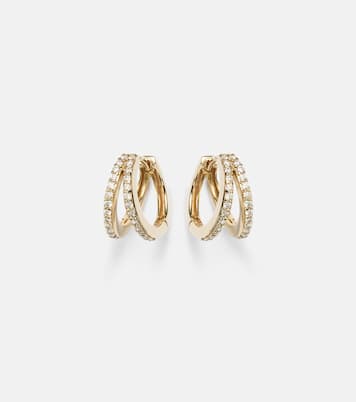Boucles d'oreilles Time en or 10 ct et diamants | Stone and Strand