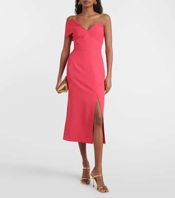 Vestido midi Opal de crepé | Safiyaa