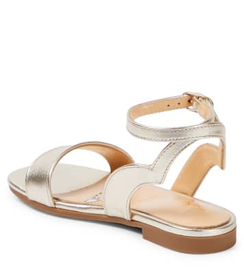 Melodie Chick metallic leather Sandal | Christian Louboutin Kids