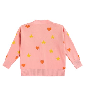 Cardigan Hearts Stars en coton | Tinycottons