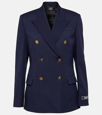 Medusa double-breasted wool blazer | Versace