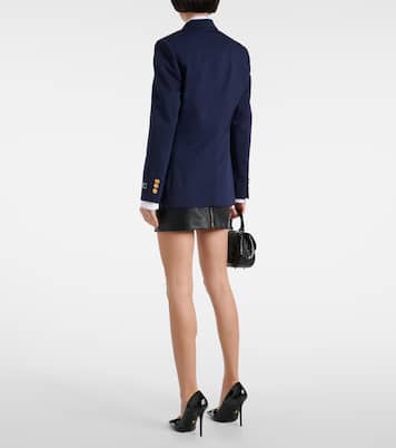 Medusa double-breasted wool blazer | Versace