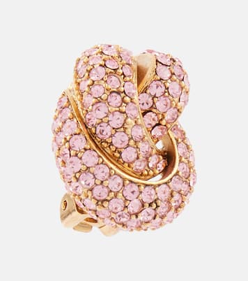 Clip-Ohrringe Love Knot mit Kristallen | Oscar de la Renta