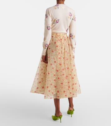Falda midi floral | Prada
