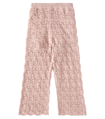 Pantaloni regular in crochet di cotone | Rylee + Cru