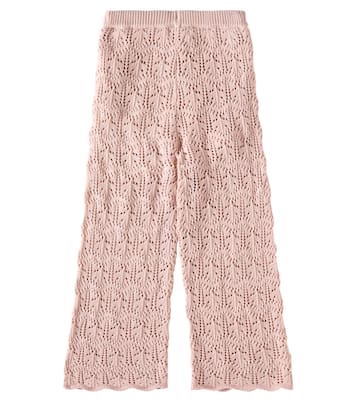 Pantaloni regular in crochet di cotone | Rylee + Cru