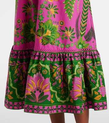 Vestido midi Ana Tapestry Pink de algodón | Farm Rio
