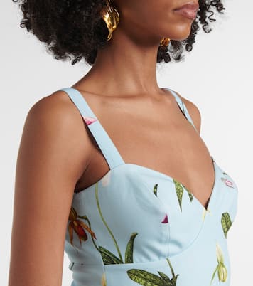 Robe midi à fleurs | Oscar de la Renta