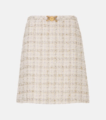 Minifalda de tweed adornada | Versace