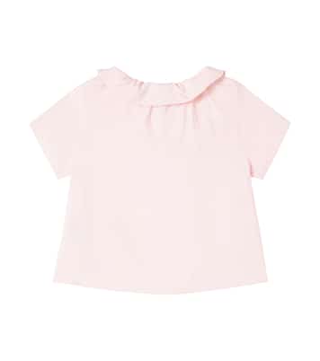 Top in jersey con volant e logo | Il Gufo