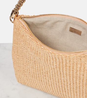 Callie raffia-effect shoulder bag | Jimmy Choo