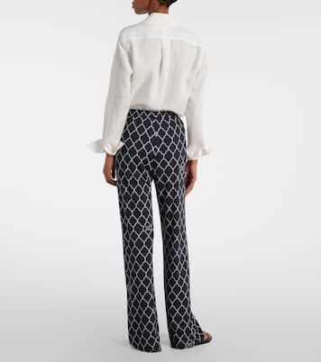 Pantalon droit imprimé à logo | Max Mara