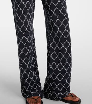 Pantalon droit imprimé à logo | Max Mara