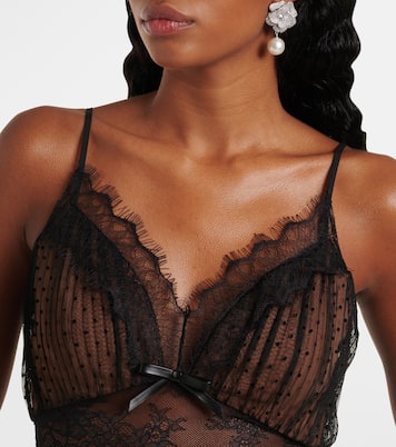 Body in mesh con pizzo | Self-Portrait