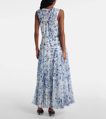 Abito lungo Patt in chiffon con stampa | Proenza Schouler