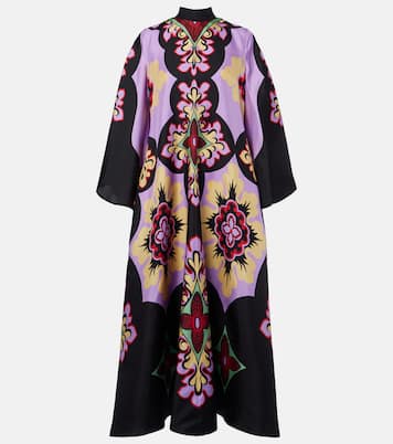 Vestido largo Palazzo Placée de sarga de seda | La DoubleJ